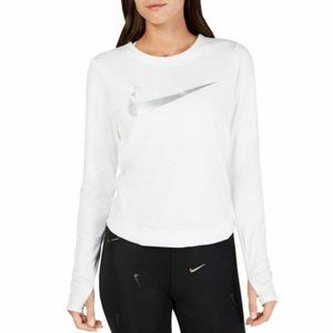 NWOT Nike Women's Dry Element Metallic Logo Running Top